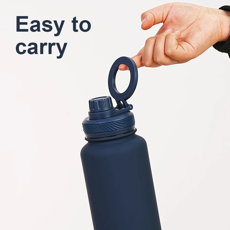 32 Oz Insulated Stainless Steel Sports Bottle Insulated Mug with Magnetic Phone Holder Outdoor Sports Water Bottle Thermos